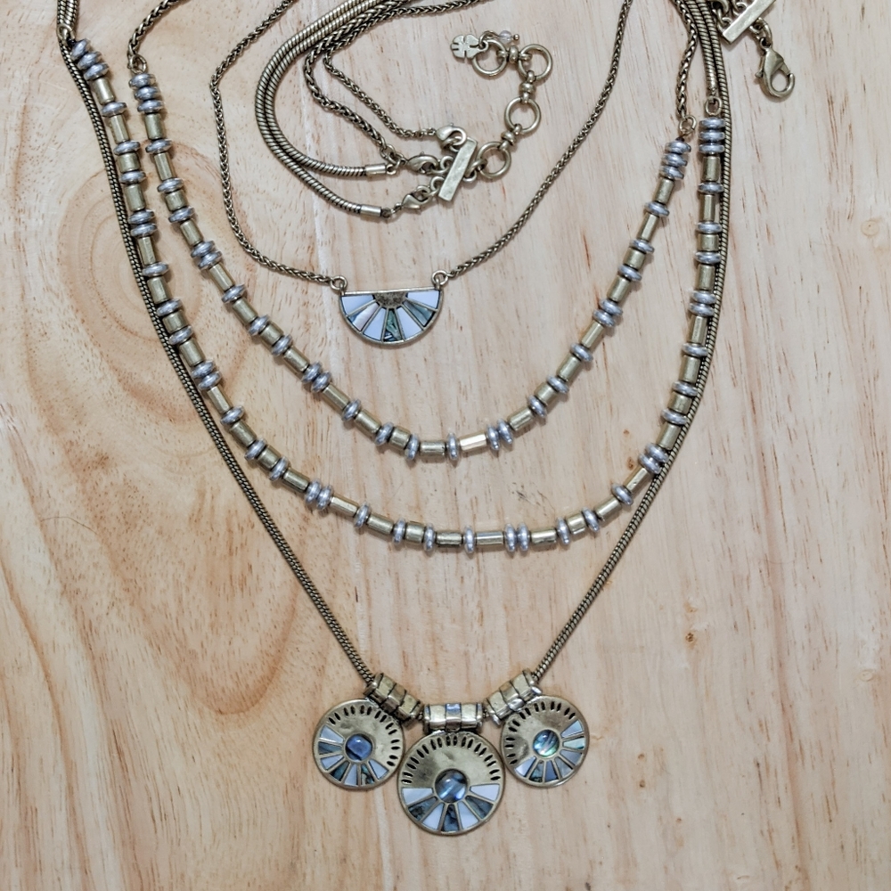 Lucky Brand Multi Strand Mother of Pearl Necklace